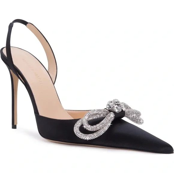 MACH & MACH
Double Bow 100mm slingback pumps. size 38. color black - Picture 4 of 10